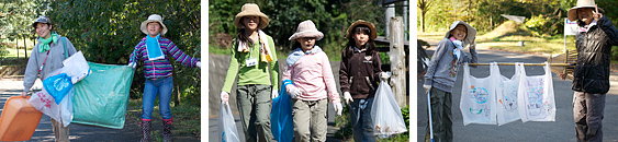 塾生たちによる地域清掃